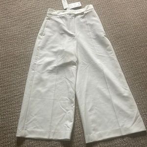 Zara Wide Leg High Rise Crop Pants